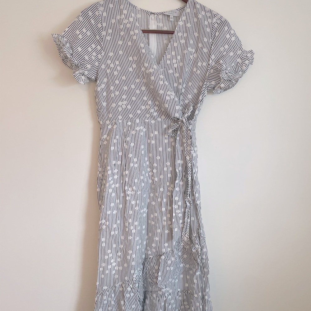 Dot and Stripe Midi Dress. Perfect condition.